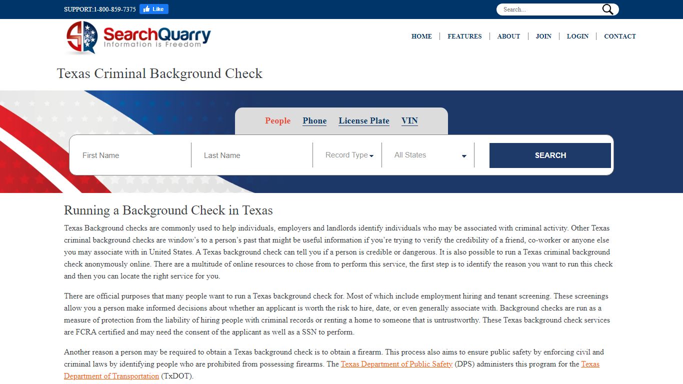 Texas Criminal Background Check - Enter a First & Last Name To Begin